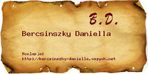 Bercsinszky Daniella névjegykártya